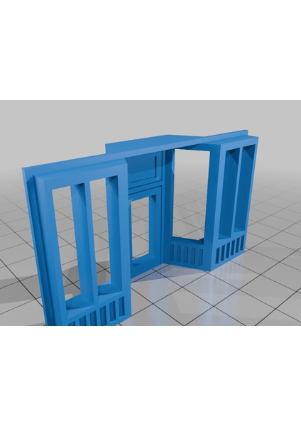 Ho Ölçeği Ana Sokak 10-12 Arka Plan (Sadece Plastik Aparattır!!!) 3D modelleri