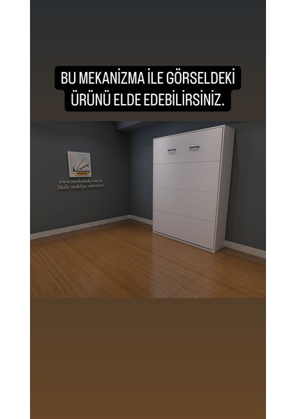 Akıllı Mobilya Çift Kişilik Dikey Açılır Duvar Yatağı Mekanizması (Kendi Duvar Yatağını Yap)