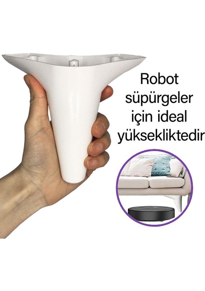 Zelve 12 cm Beyaz Lüx Mobilya Kanepe Sehpa Ünite Koltuk Ayağı Baza Ayak fiyatları