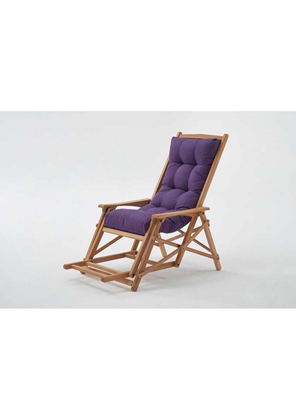 Most Sunbed Şezlong Su Bazlı %100 Ağaç Outdoor Mor Kumaş Silikon Dolgu(Evinize Teslim) Mor fiyatları