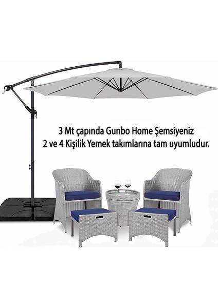 3 mt 8 Kaburga Full Demir 21 kg Antrasit Bahçe Şemsiyesi Full Set Havuz Şemsiyesi Büyük Şemsiye