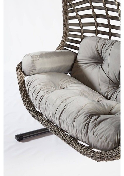 Capri Cunda Rattan Bahçe Balkon Salıncak Gri̇