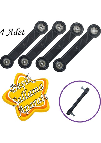 4 Adet Beşik Sallama Aparatı Siyah 12 cm