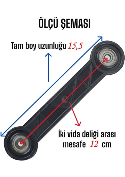 4 Adet Beşik Sallama Aparatı Siyah 12 cm