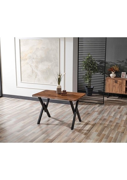 80X120 Doğal Kütük 4 Sandalyeli Yemek Masası Takımı-Mutfak Masası Takımı