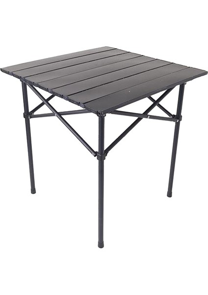 Hafif Taşıma Çantalı Katlanır Kamp Piknik Bahçe Masası Siyah 50 x 50 x 50 cm