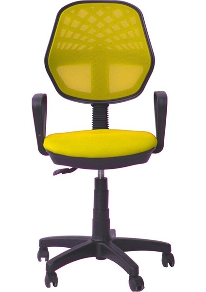 Sarı Fileli Koltuğu Ofis Koltuğu Büro Koltuğu Çalışan Koltuğu Ofis Eleman Koltuğu Sarı
