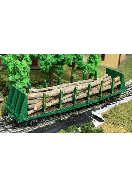 Ho Ölçek 45FT Düz Yataklı Log Hopper Tren Arabası (Sadece Plastik Aparattır!!!) 3D fiyatları