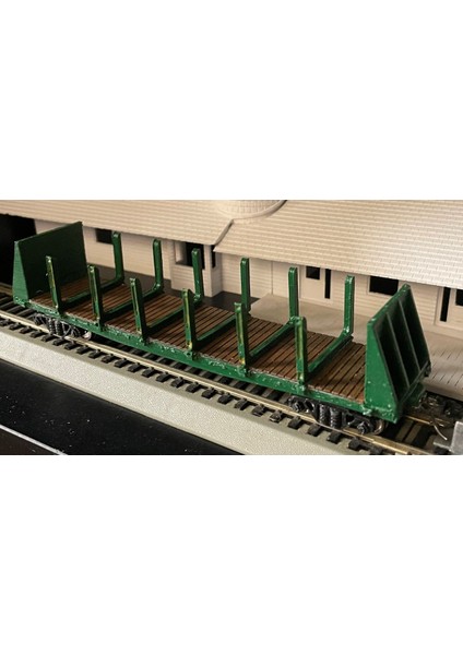 Ho Ölçek 45FT Düz Yataklı Log Hopper Tren Arabası (Sadece Plastik Aparattır!!!) 3D modelleri