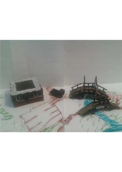 Model Demiryolu Için Minyatür Ho Village Town Binaları - Ho Trains Parça Kiti (Sadece Plastik Aparattır!!!) 3D fiyatları