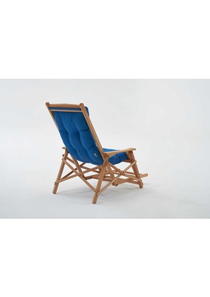 Most Sunbed Şezlong Su Bazlı %100 Ağaç Outdoor Lacivert Kumaş Silikon Dolgu(Evinize Teslim) Lacivert modelleri