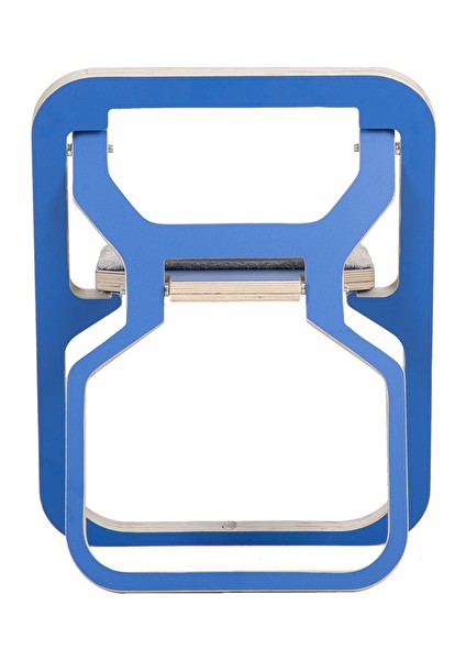 Comfy Delux Mini Katlanabilir Yer Kaplamayan Plywood Kamp Sandalyesi Mavi