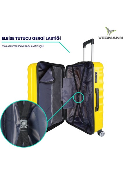 Delphin Serisi Sarı Kabin Boy Valiz , Bavul Sarı indirimleri