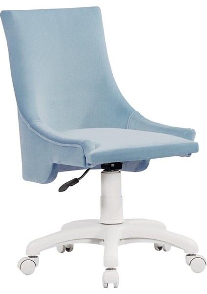 Prestij Genç Odası Amortisörlü Tekerlekli Çalışma Sandalyesi (B-Soft Mavi (3020)) Soft Mavi