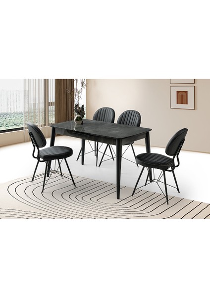 Madri̇d Hg Masa, Metax Sandalye, Irony, 130X80