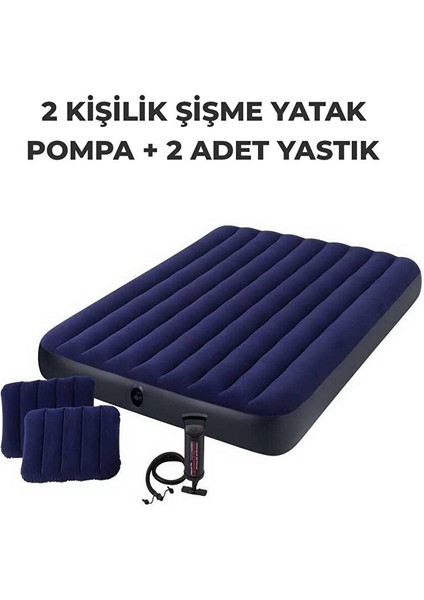64765 Şişme Yatak Çift Kişilik Çadır Yatağı Kamp Yatağı.yastık Pompa Seti fiyatları