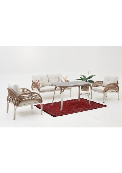 Comfort Ip Örgü Bahçe Balkon Oturma Grubu (2+1+1+M) fiyatları