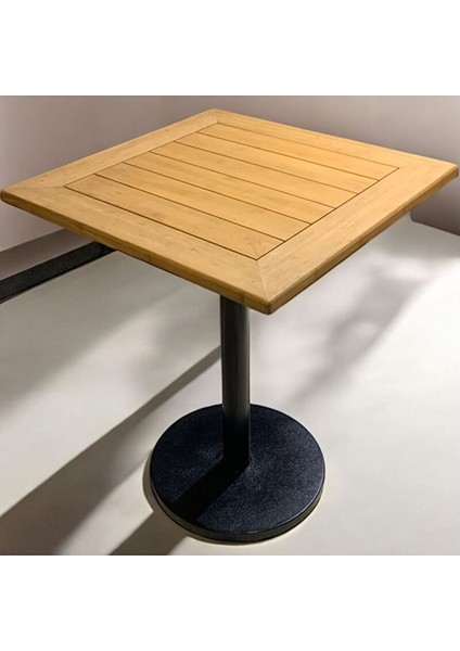 Cafe Masa Bambu Ahşap Yemek Masası 70 x 70