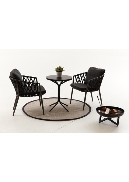 Rapunzel Bahçe Balkon Bistro Set Antrasit modelleri