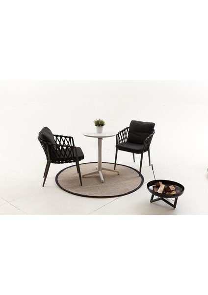 Rapunzel Bahçe Balkon Bistro Set Antrasit fırsatları