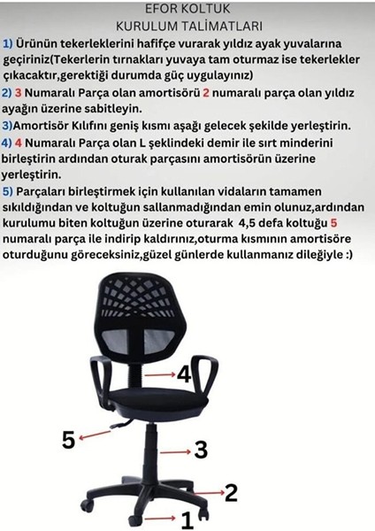 Kırmızı Fileli Oyuncu Koltuğu Playstation Koltuğu Oyun Koltuğu Kırmızı