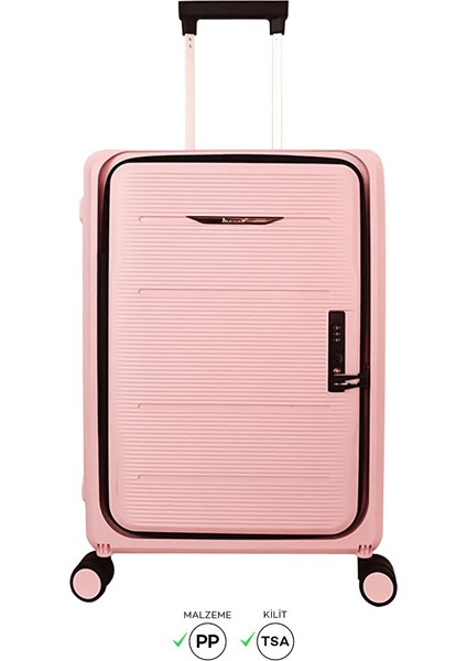 Katlanır Valiz Pembe 20 Inç