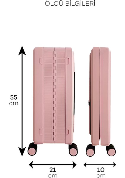 Katlanır Valiz Pembe 20 Inç