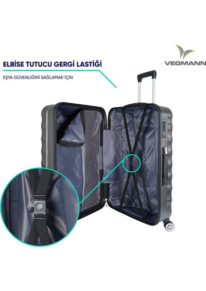 Delphin Seri Antrasit 3'lü Valiz Seti Antrasit fırsatları