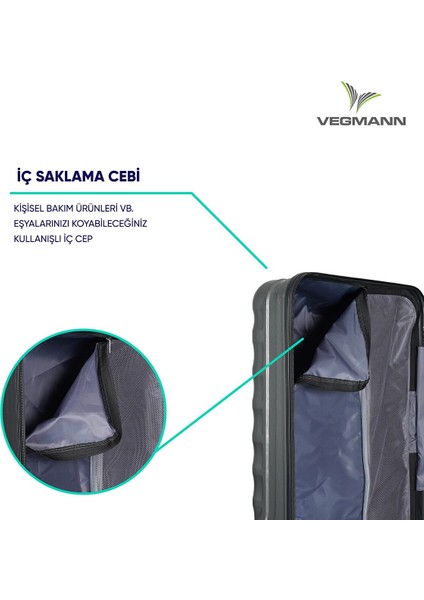 Delphin Seri Antrasit 3'lü Valiz Seti Antrasit indirimleri