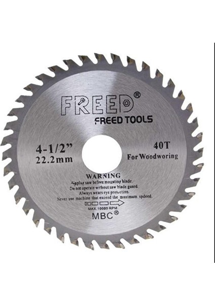 Freed Asm-20 115 mm Ahsap Kesici Elmas Testere 40 Diş