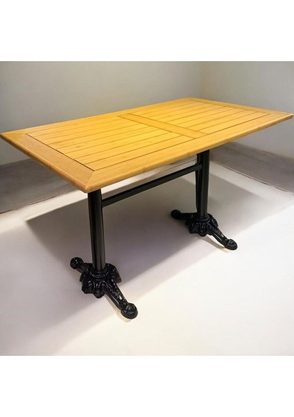 Cafe Masa Bambu Ahşap Yemek Masası 120 x 70