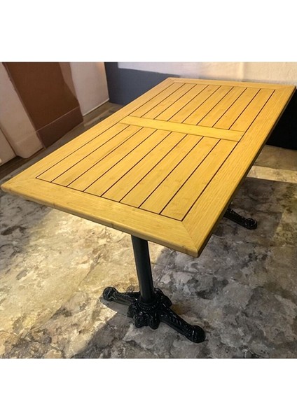 Cafe Masa Bambu Ahşap Yemek Masası 120 x 70