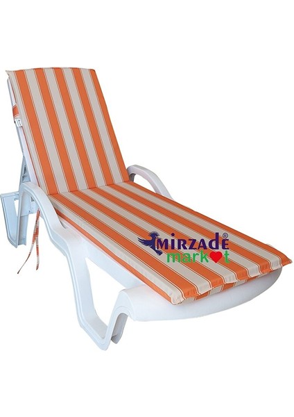 Mi̇rzade Şezlong Mi̇nderi̇ Standart Su Geçi̇rmez Malzeme-Turuncu Krem