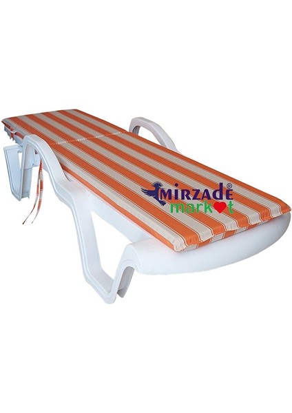 Mi̇rzade Şezlong Mi̇nderi̇ Standart Su Geçi̇rmez Malzeme-Turuncu Krem