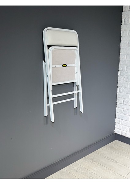 Hey Katlanır Mutfak Sandalyesi Yemek Balkon Bahçe Otel Kafe Katlanır Sandalyesi Beyaz fırsatları