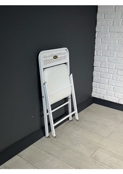 Hey Katlanır Mutfak Sandalyesi Yemek Balkon Bahçe Otel Kafe Katlanır Sandalyesi Beyaz indirimleri