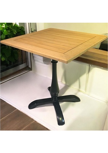 Cafe Masa Bambu Ahşap Yemek Masası 70 x 70