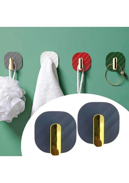 OMB Store 2li Yapışkanlı Retro Askılık Dolap Kapak Kulpu Gri