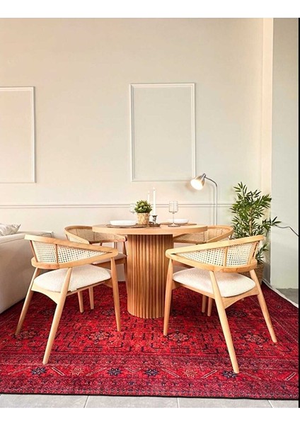 Perla Ahsap Masa Sandalye Takımı 100X100 Ölçüsünde