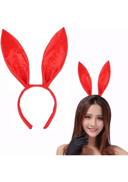 Pembe Renk Saten Kaplama Şekil Verilebilir Tavşan Kulak Taç 35x11 cm fırsatları