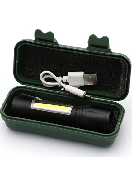 USB Şarjlı Kutulu Küçük El Feneri fiyatları