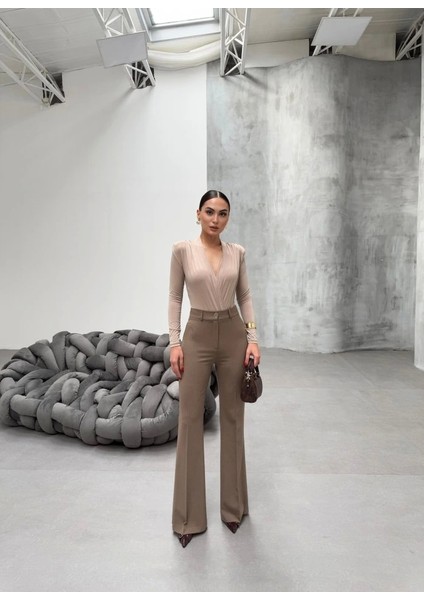 230 gr Poly Viscose Full Lycra Ispanyol Paça Pantolon fırsatları