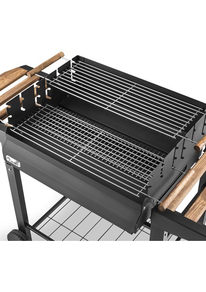 Grillchi Standlı Yükseklik Ayarlı Çift Izgara Barbekü Mangal + Önlük Hediyeli fiyatları