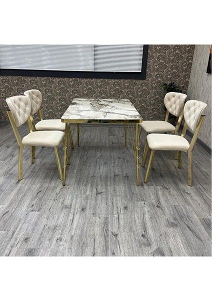 Akuamari̇n 80-120 Ck Gold Mutfak Masası Takımları , 4 Kişilik Mutfak Masası Takımı modelleri