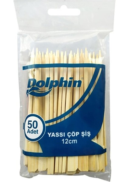 Ahşap Yassı Tutamaklı Saplı Çöp Şiş - Boy : 12 Cm. - 50 Adetlik 3 Paket fiyatları