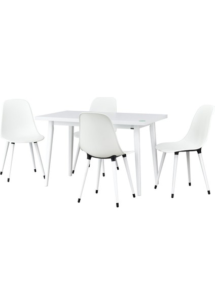 Vilinze Eames Sandalye Avanos Ahşap Mutfak Masası Takımı - 70X120 cm