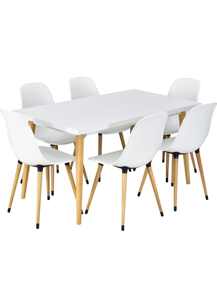 Vilinze Eames Sandalye Avanos Ahşap Mdf Mutfak Masası Takımı - 80X140 cm fiyatları