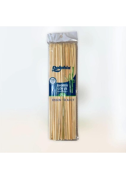 Dolphin Bambu Ahşap Çöp Şiş - 25 Cm. - 100 Lü Paket