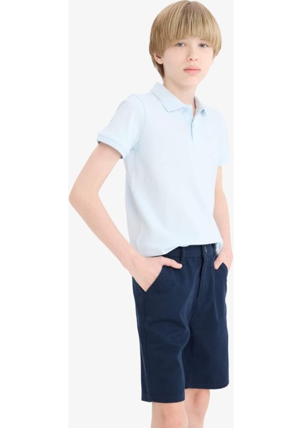 Erkek Çocuk Polo Yaka Basic Düz Pike Okul Tişörtü K1689A625AU fırsatları