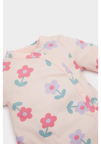 Kız Bebek Yenidoğan Çiçekli Penye Tulum E9992A525AU fiyatları